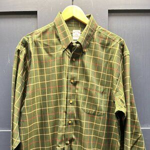 Brooks Brothers Green Long Sleeve Dress Shirt (Large)